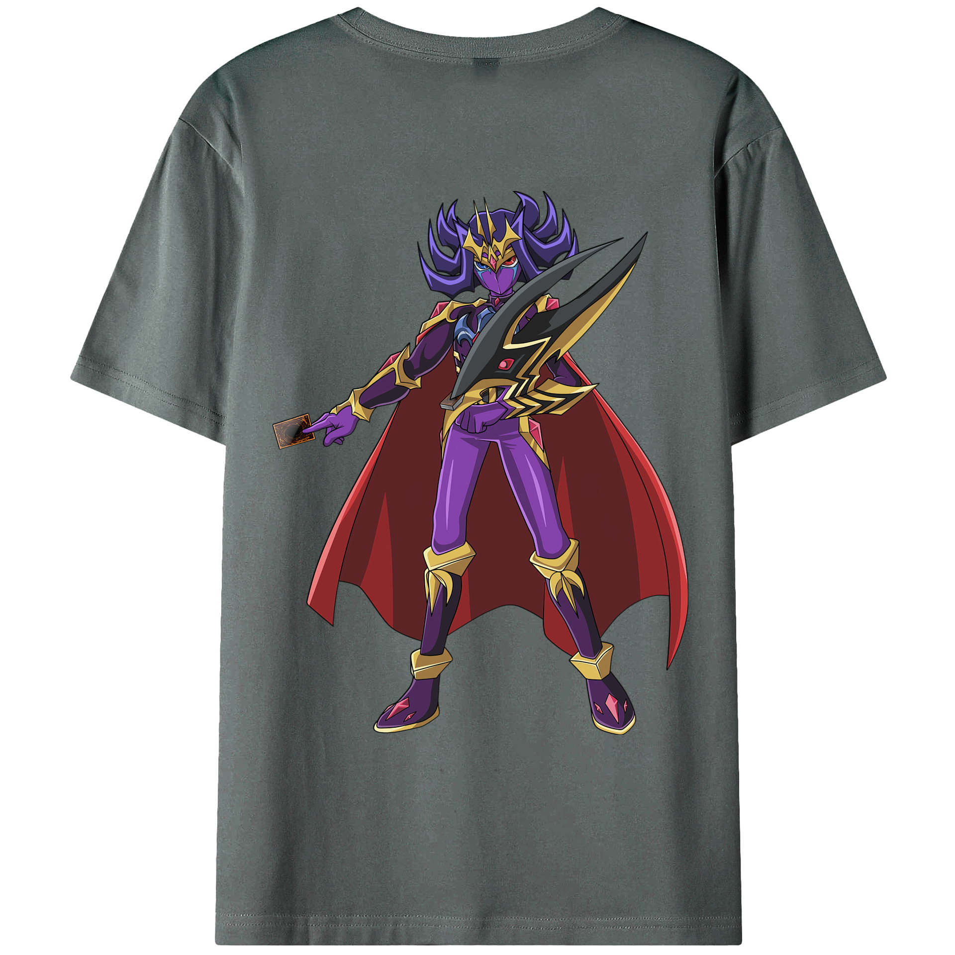 （画像用） 遊☆戯☆王 Yu-Gi-Oh! 綿100％ メンズ半袖Tシャツ（バックプリント） 通気性